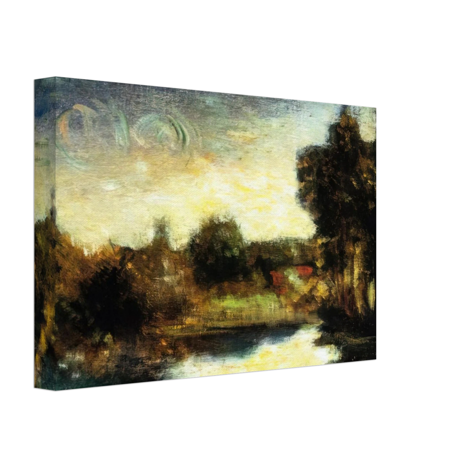 Carlo Carra - FIUMETTO 1941 Canvas - 70x100 cm / 28x40 inches-canvas