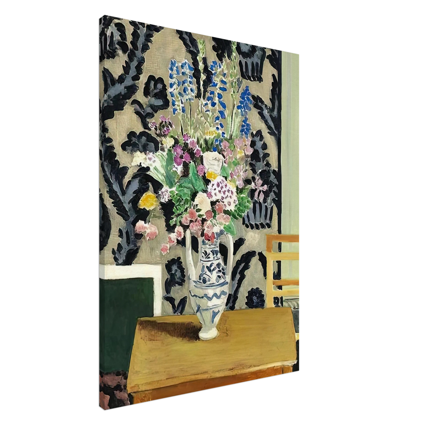 Henri Matisse - BOUQUET DE FLEURS POUR LE QUATORZE JUILLET 1919 Canvas - 20x30 cm / 8x12 inches-canvas