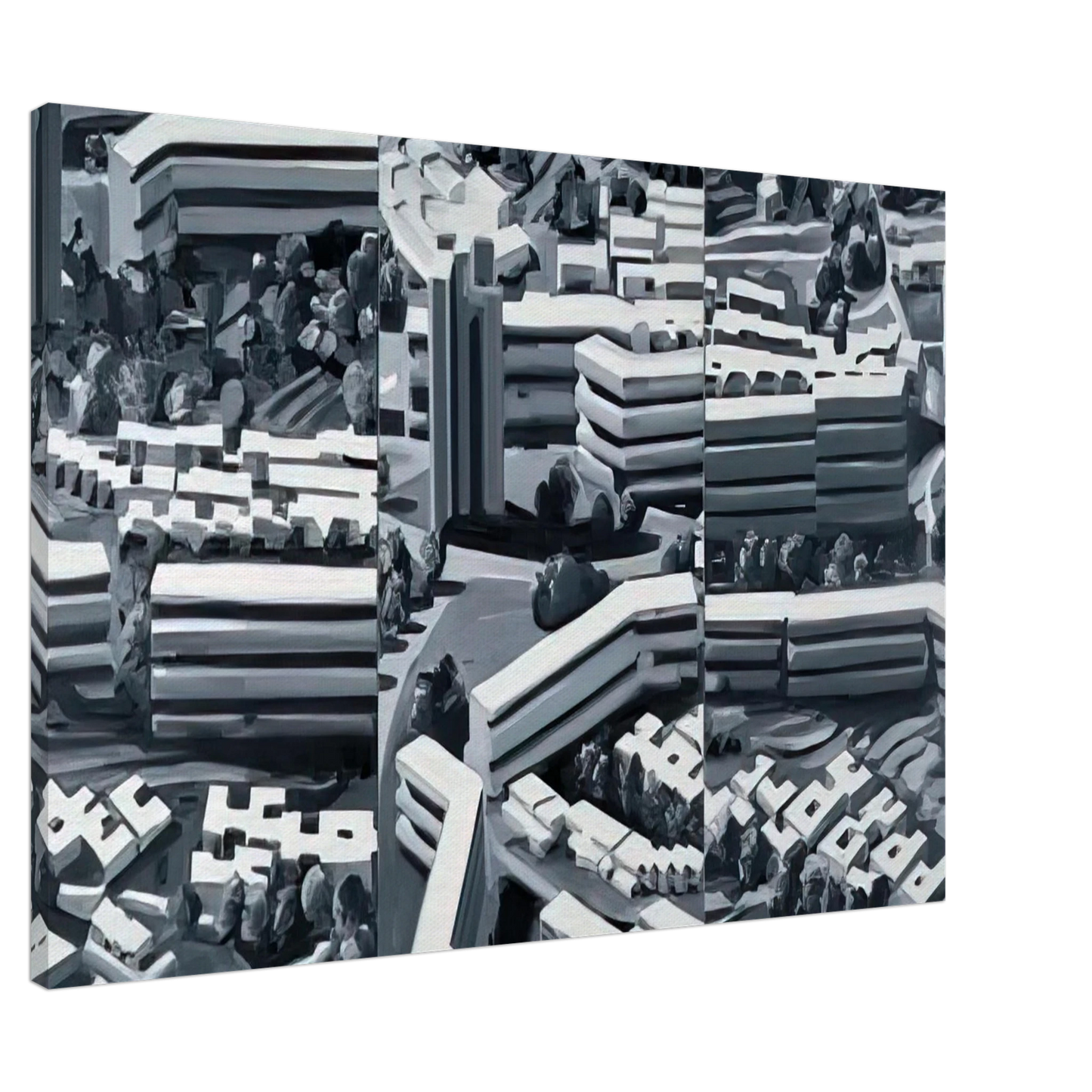 Gerhard Richter - TOWNSCAPE TR 1969 Canvas - 20x30 cm / 8x12 inches-canvas