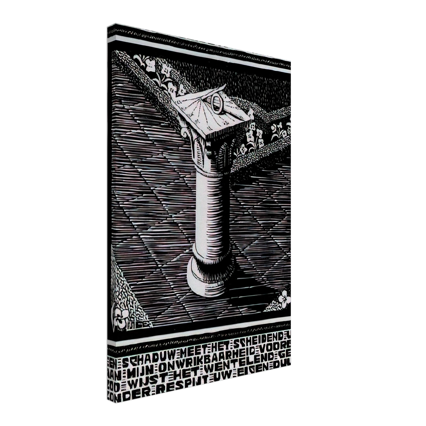 MC Escher - EMBLEMATA SUNDIAL Canvas - 70x100 cm / 28x40 inches-canvas