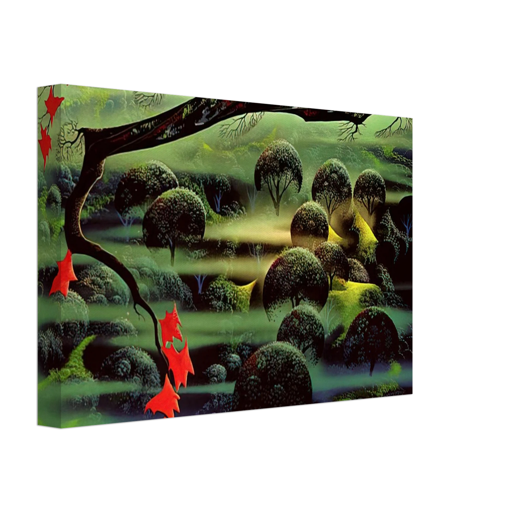 Eyvind Earle - Valley of Mystery Canvas - 70x100 cm / 28x40 inches-canvas