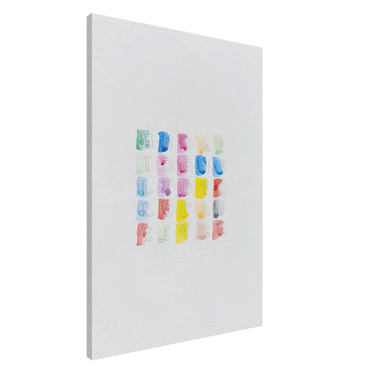 Alighiero Boetti - MILLENOVECENTOTTANTACINQUE 1985 Canvas - 20x30 cm / 8x12 inches-canvas