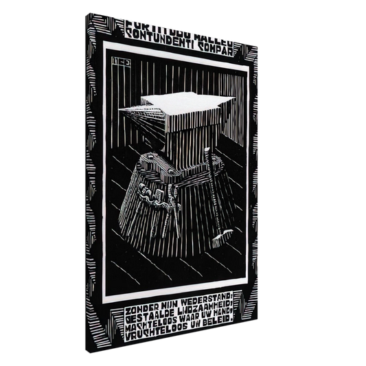 MC Escher - EMBLEMATA ANVIL Canvas - 20x30 cm / 8x12 inches-canvas