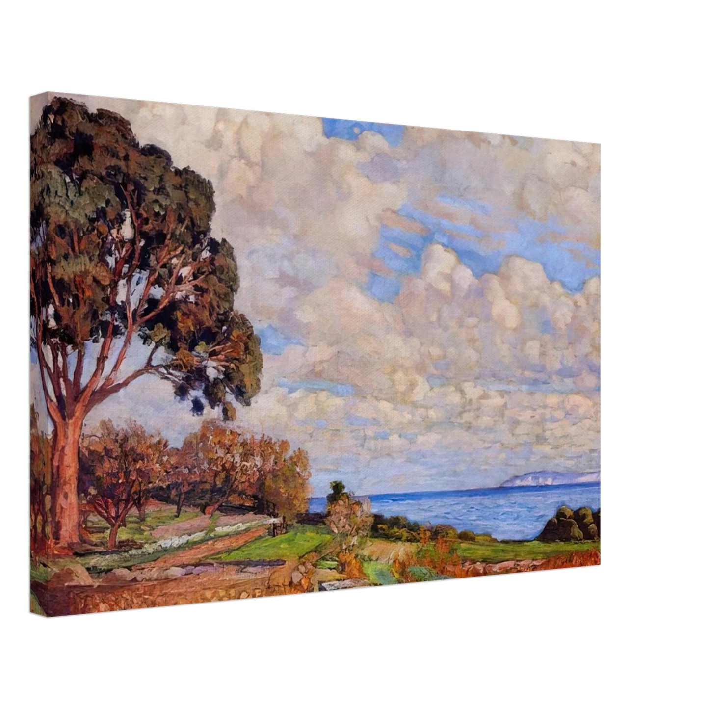 Theo van Rysselberghe - LARGE TREE NEAR THE SEA 1919 Canvas - 70x100 cm / 28x40 inches-canvas