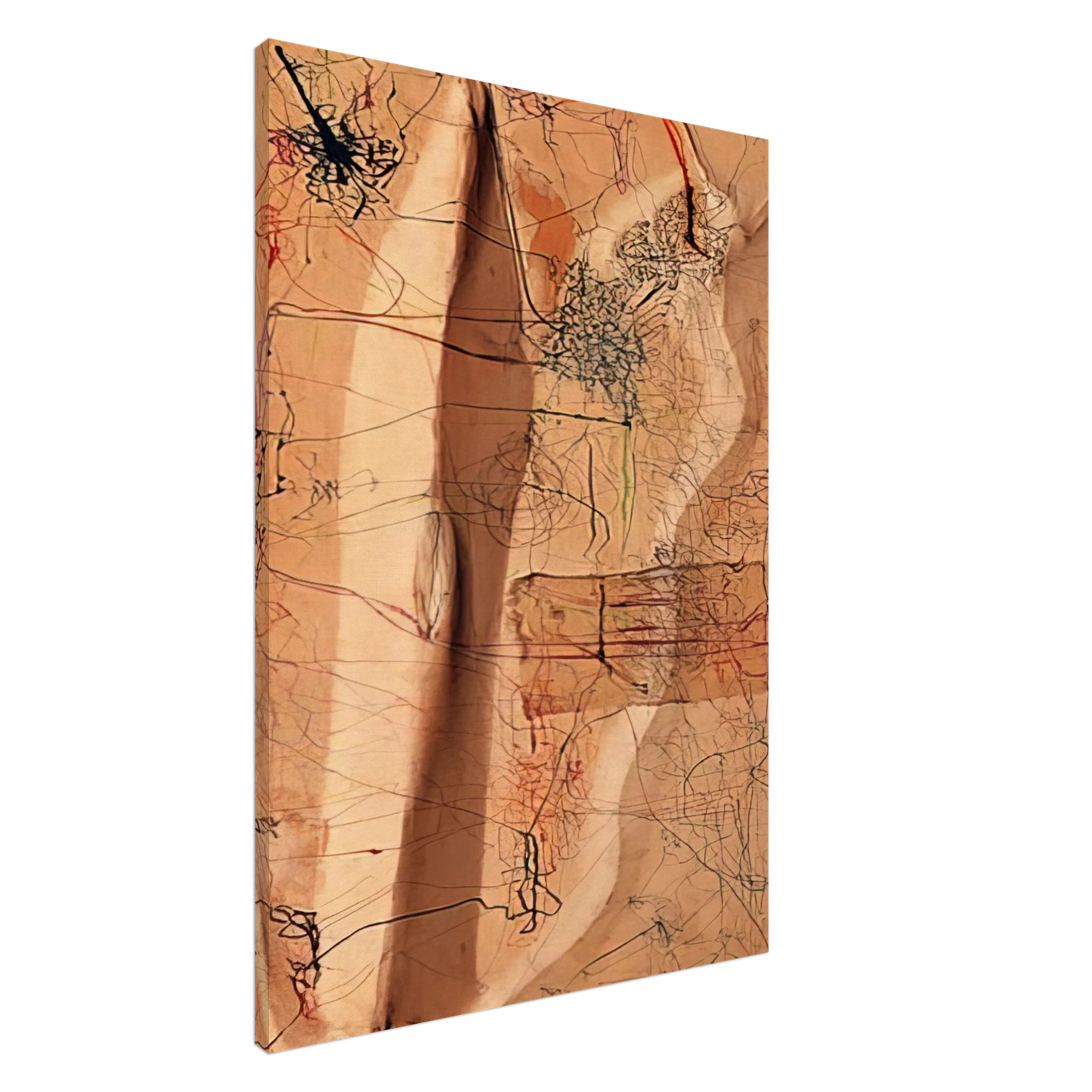 Mira Schendel - Untitled - 1964 Canvas - 20x30 cm / 8x12 inches-canvas