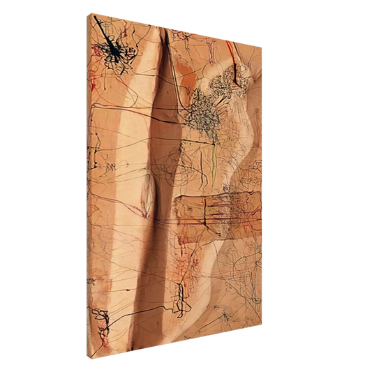 Mira Schendel - Untitled - 1964 Canvas - 20x30 cm / 8x12 inches-canvas