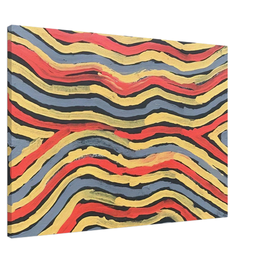 Clifford Possum Tjapaltjarri - Worm Dreaming - 1997 Canvas - 20x30 cm / 8x12 inches-canvas