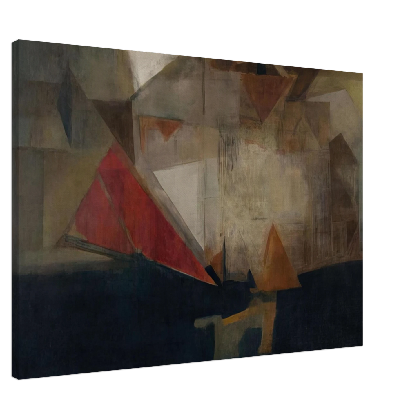 Nasreen Mohamedi - Untitled - 1963 Canvas - 20x30 cm / 8x12 inches-canvas