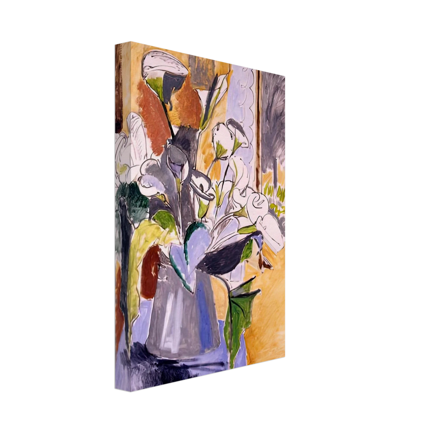 Henri Matisse - BOUQUET OF FLOWERS ON A VERANDA 1912 Canvas - 40x60 cm / 16x24 inches-canvas