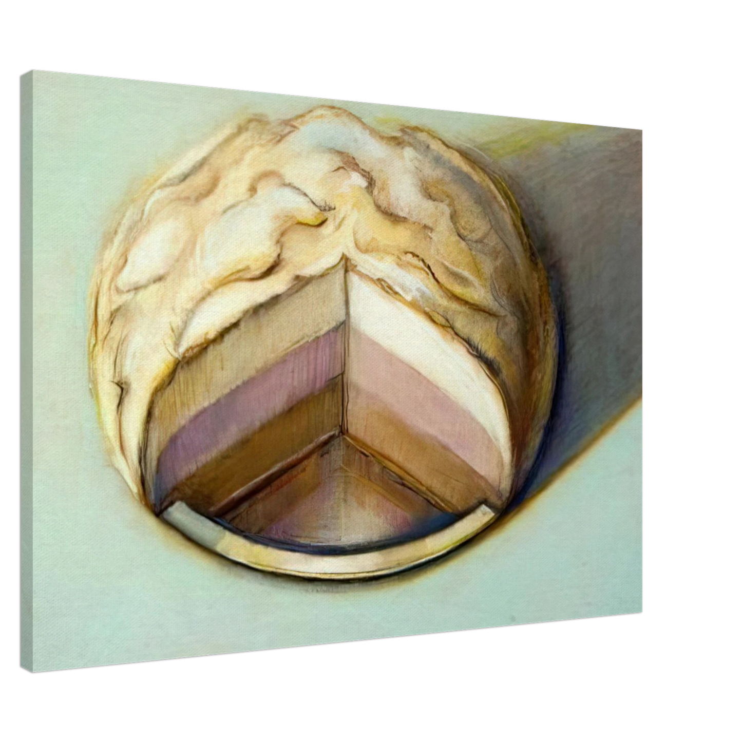 Wayne Thiebaud - Neapolitan Meringue - 1999 Canvas - 20x30 cm / 8x12 inches-canvas