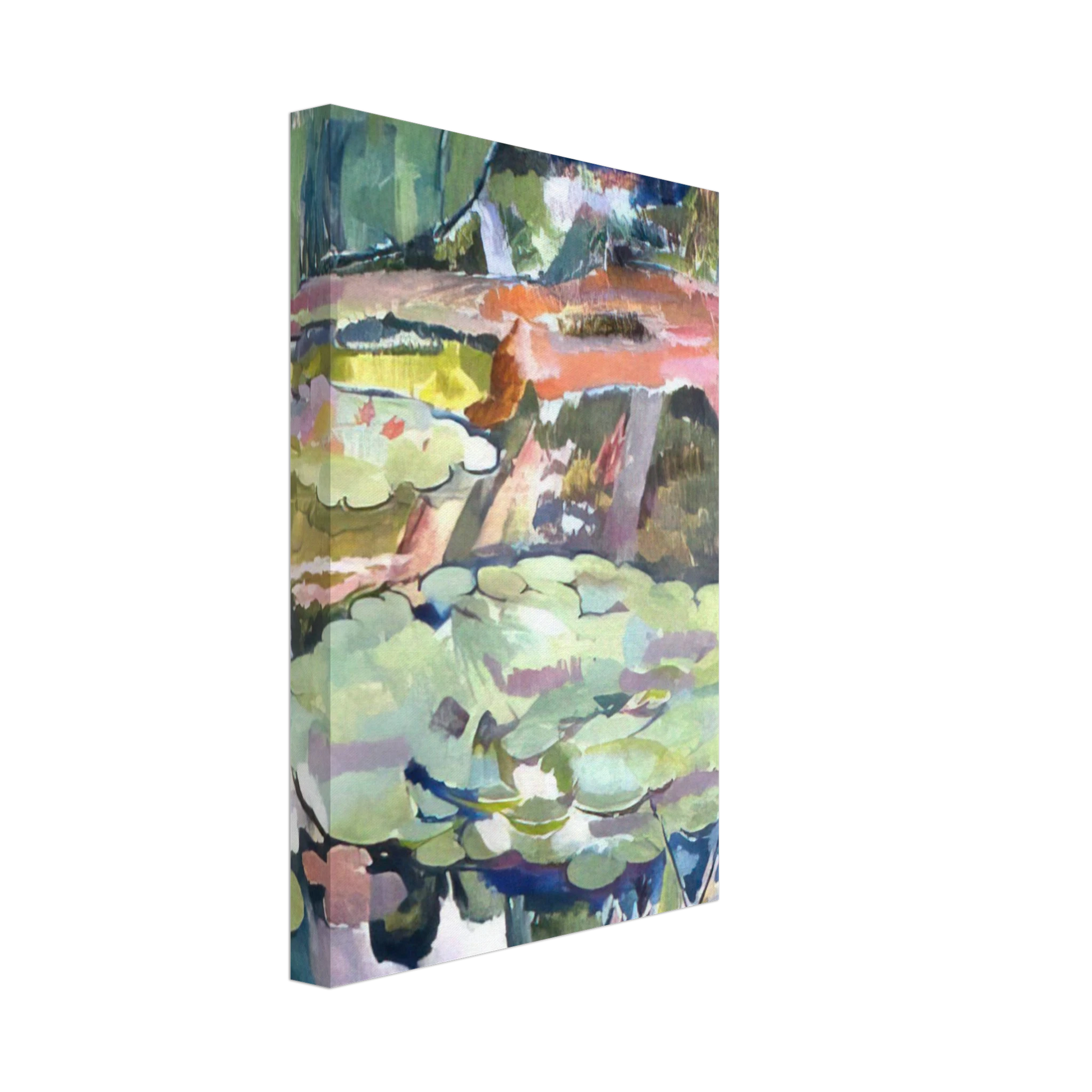 Vanessa Bell - LANDSCAPE WITH A POND AND WATER LILIES 1915 Canvas - 40x60 cm / 16x24 inches-canvas