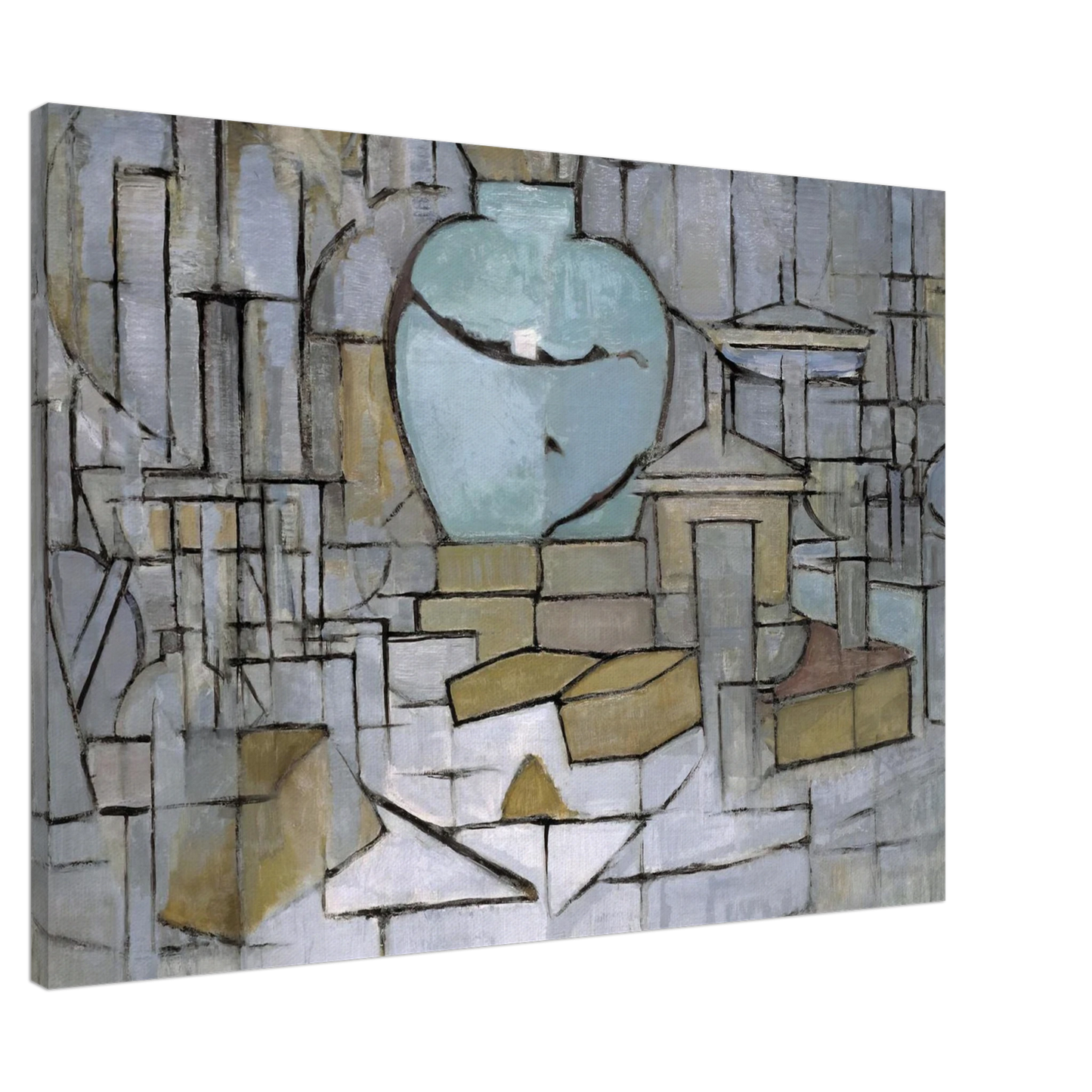 Piet Mondrian - Still Life with Gingerpot 2 Canvas - 20x30 cm / 8x12 inches-canvas