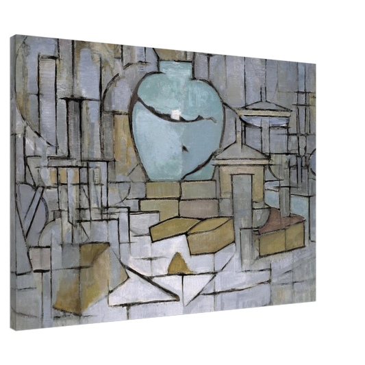 Piet Mondrian - Still Life with Gingerpot 2 Canvas - 20x30 cm / 8x12 inches-canvas