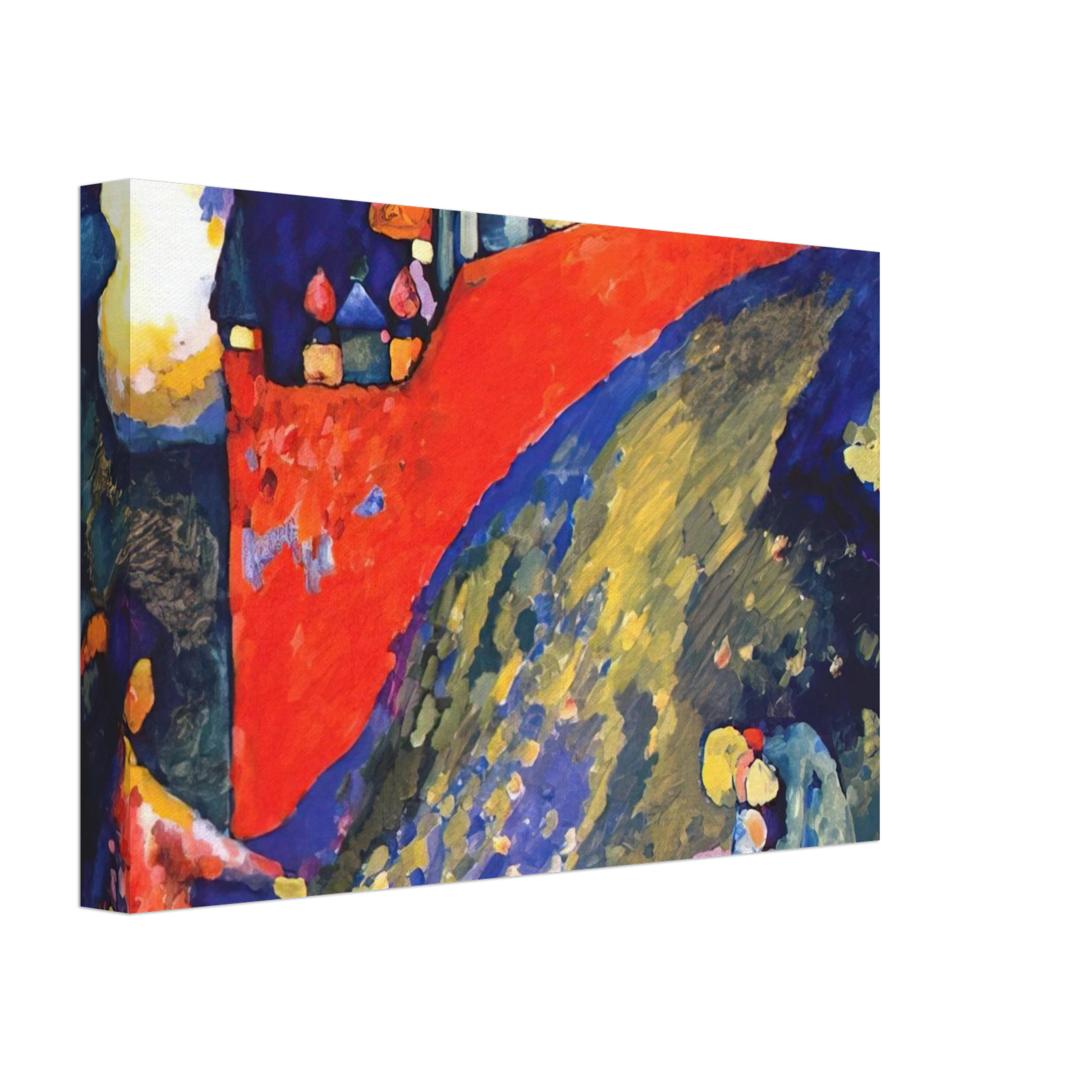 Wassily Kandinsky - RED WALL DESTINY 1909 Canvas - 70x100 cm / 28x40 inches-canvas