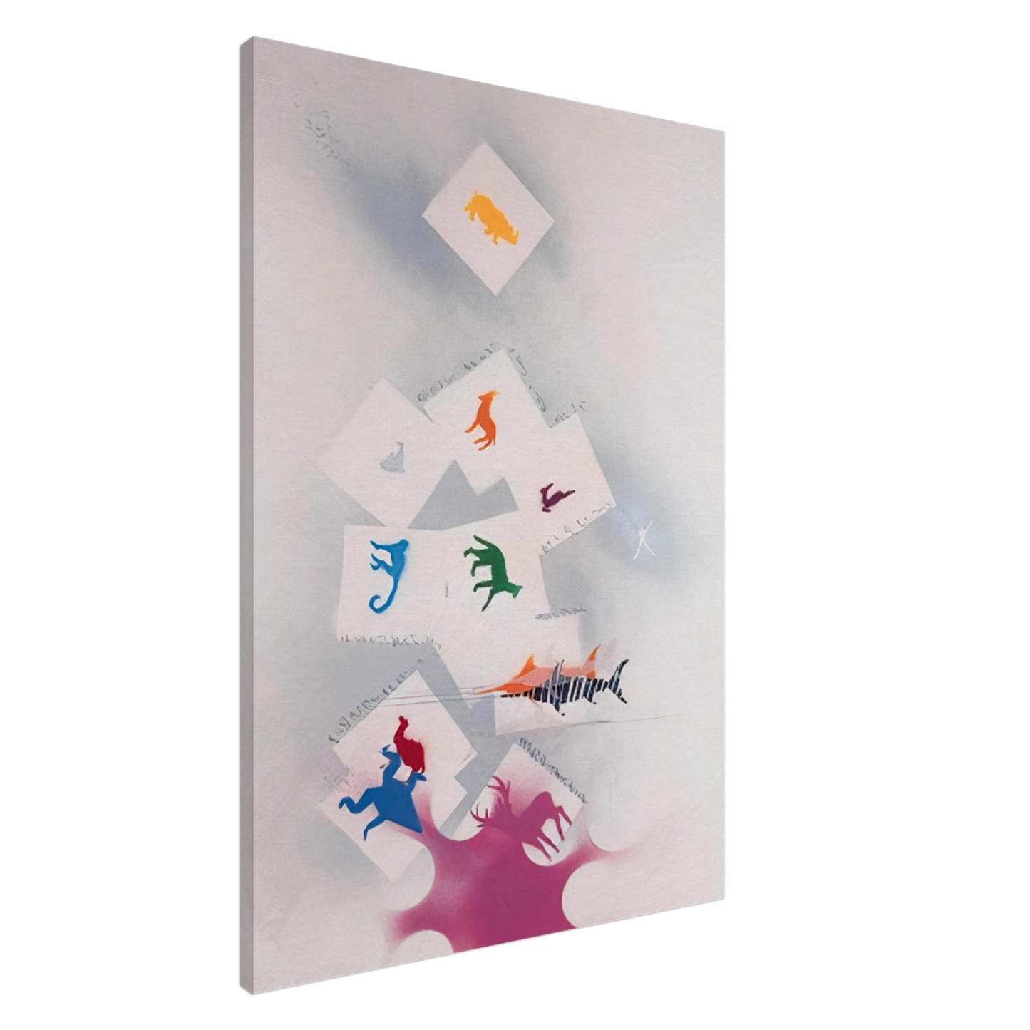 Alighiero Boetti - UNTITLED 2 Canvas - 20x30 cm / 8x12 inches-canvas