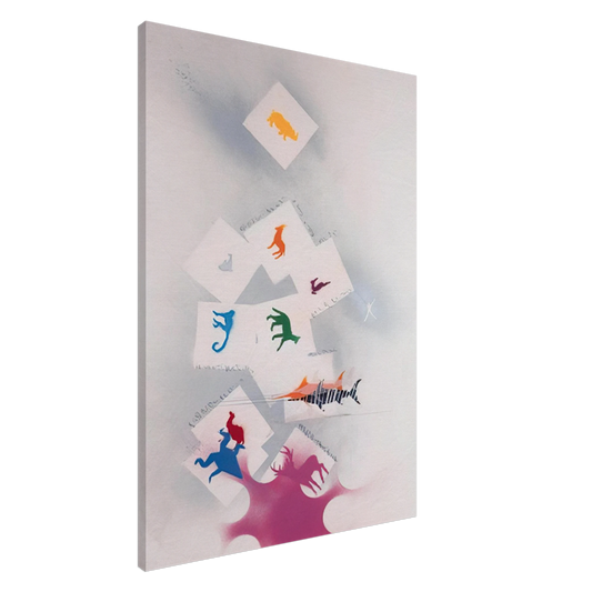 Alighiero Boetti - UNTITLED 2 Canvas - 20x30 cm / 8x12 inches-canvas