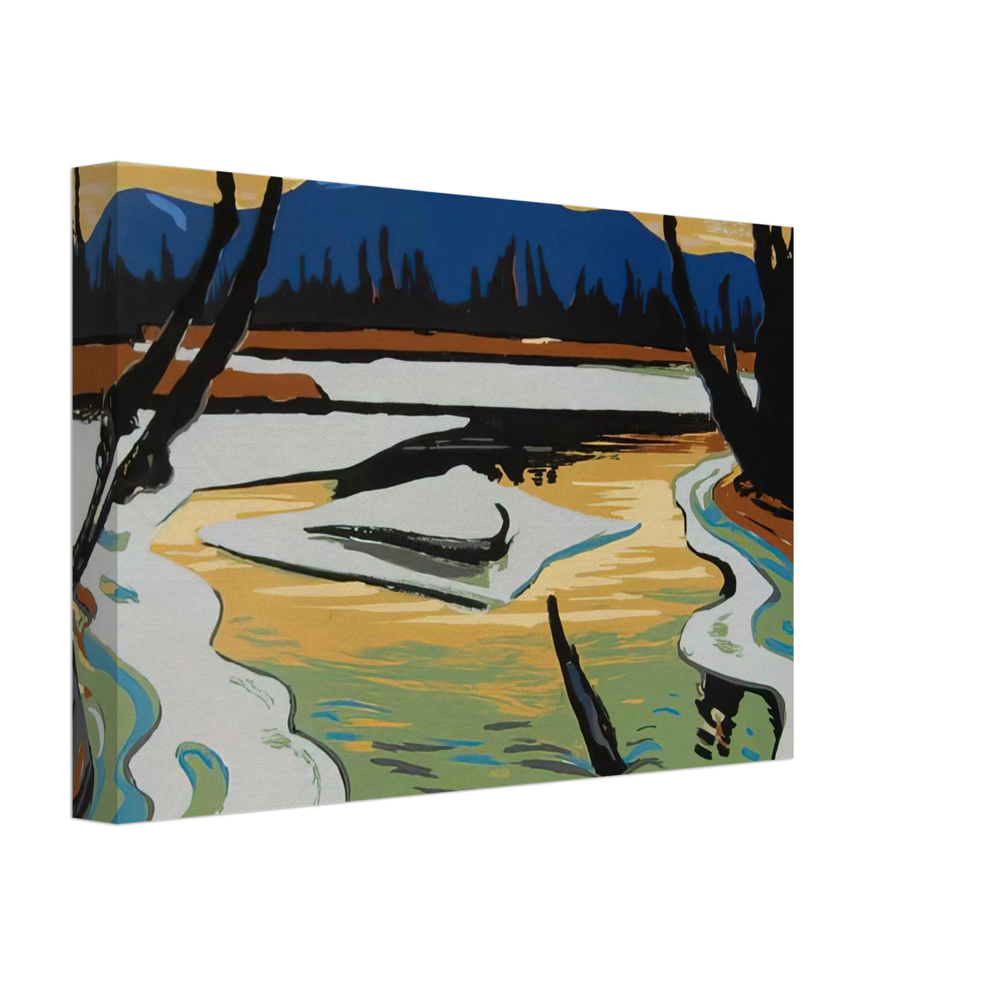 A.Y. Jackson - Smart River Alaska - 1945 Canvas - 70x100 cm / 28x40 inches-canvas