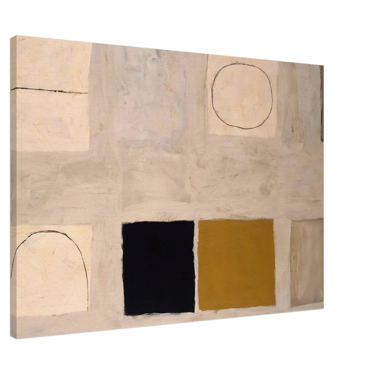 William Scott - Morning in Mykonos - 1960 Canvas - 20x30 cm / 8x12 inches-canvas