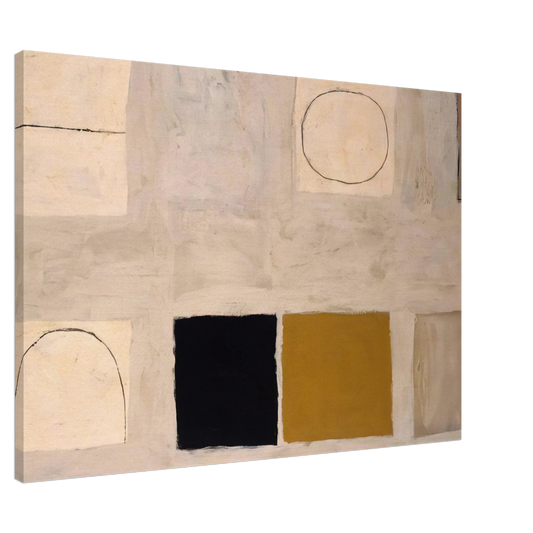 William Scott - Morning in Mykonos - 1960 Canvas - 20x30 cm / 8x12 inches-canvas