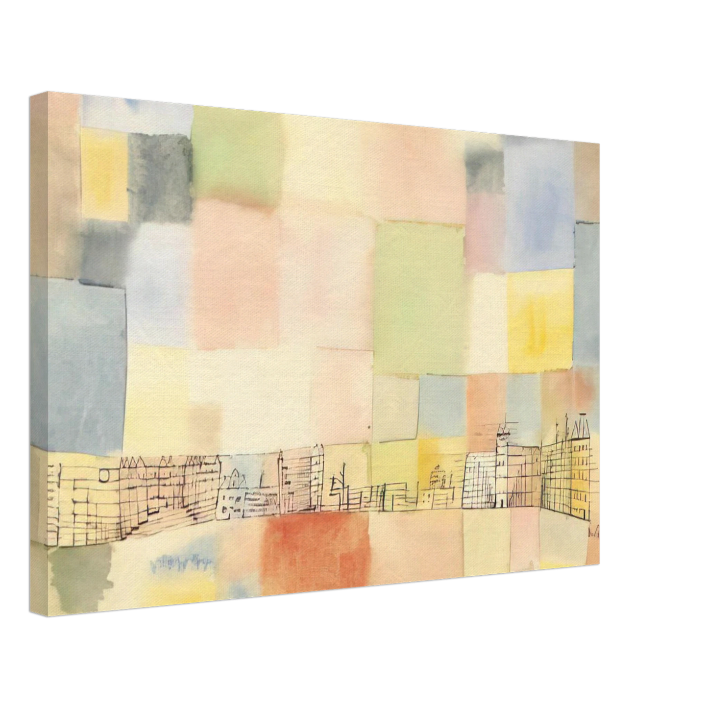 Paul Klee - NEUER STADTTEIL IN M 1928 Canvas - 40x60 cm / 16x24 inches-canvas