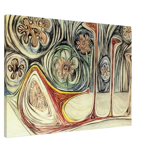 Roberto Matta - SNAIL S TRACE 1937 Canvas - 20x30 cm / 8x12 inches-canvas