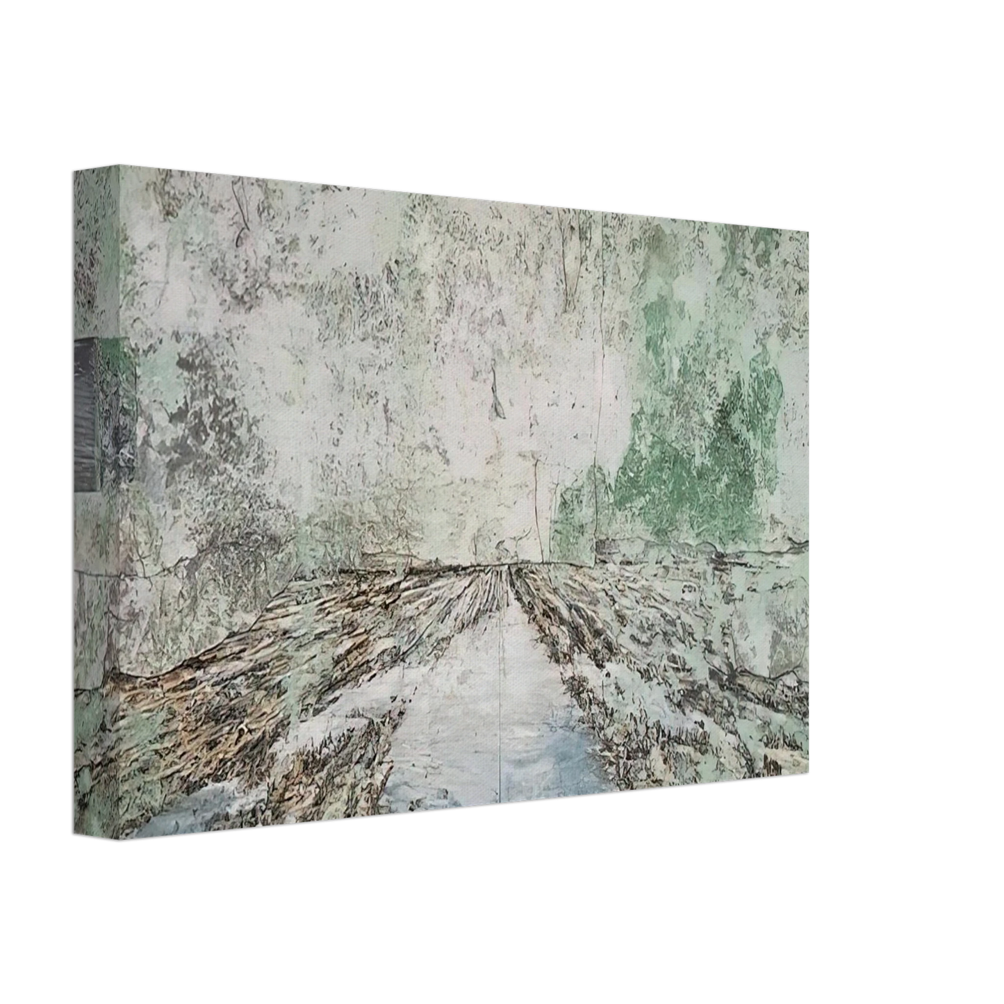 Anselm Kiefer - THE LAND OF THE TWO RIVERS ZWEISTROMLAND 1995 Canvas - 40x60 cm / 16x24 inches-canvas