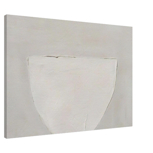 William Scott - Bowl White on Grey - 1962 Canvas - 20x30 cm / 8x12 inches-canvas