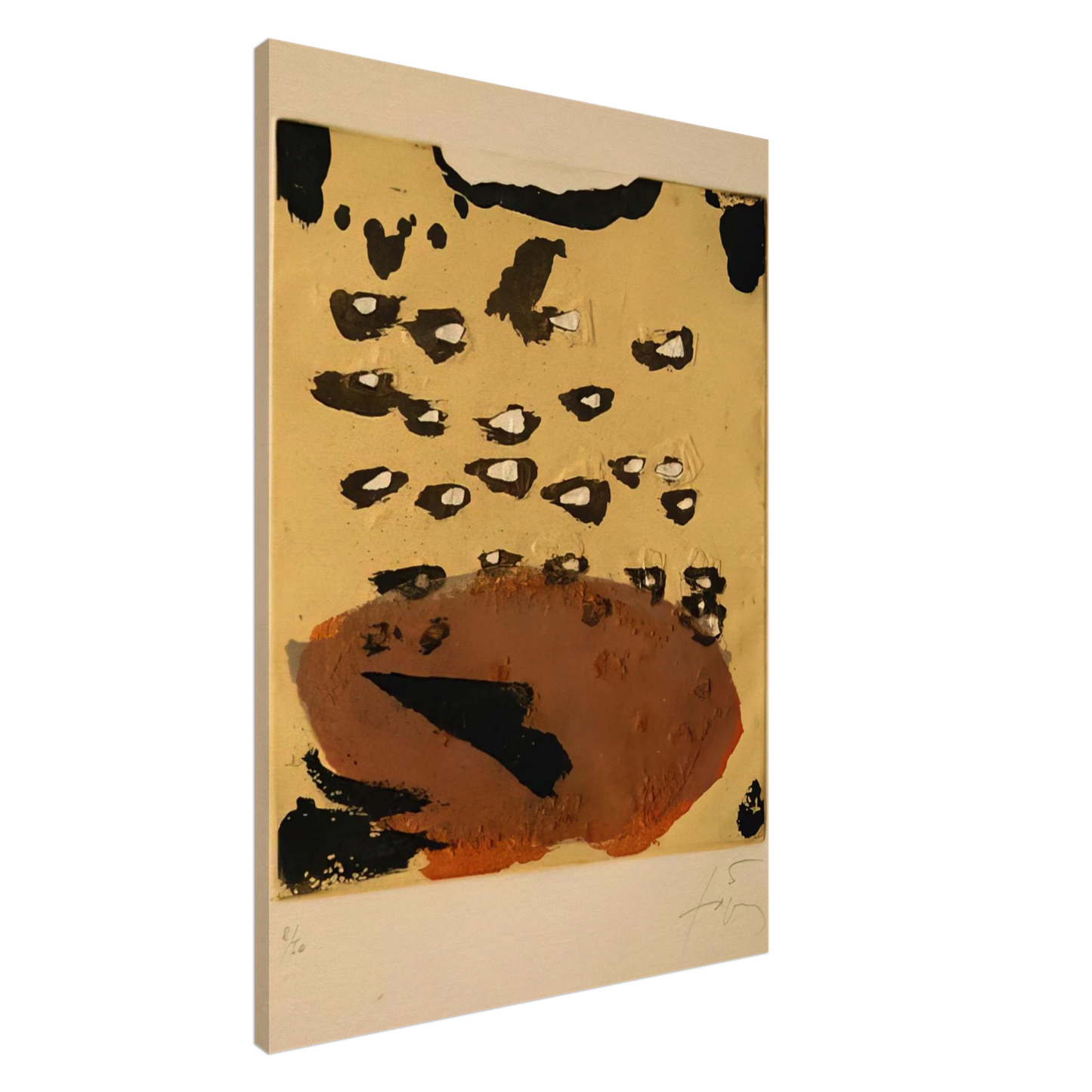 Antoni Tapies - REPLIQUER II 1981 Canvas - 20x30 cm / 8x12 inches-canvas