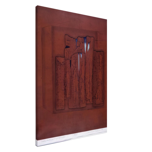 Hiroyuki Tajima - Dilapidated Poetry A - 1976 Canvas - 20x30 cm / 8x12 inches-canvas