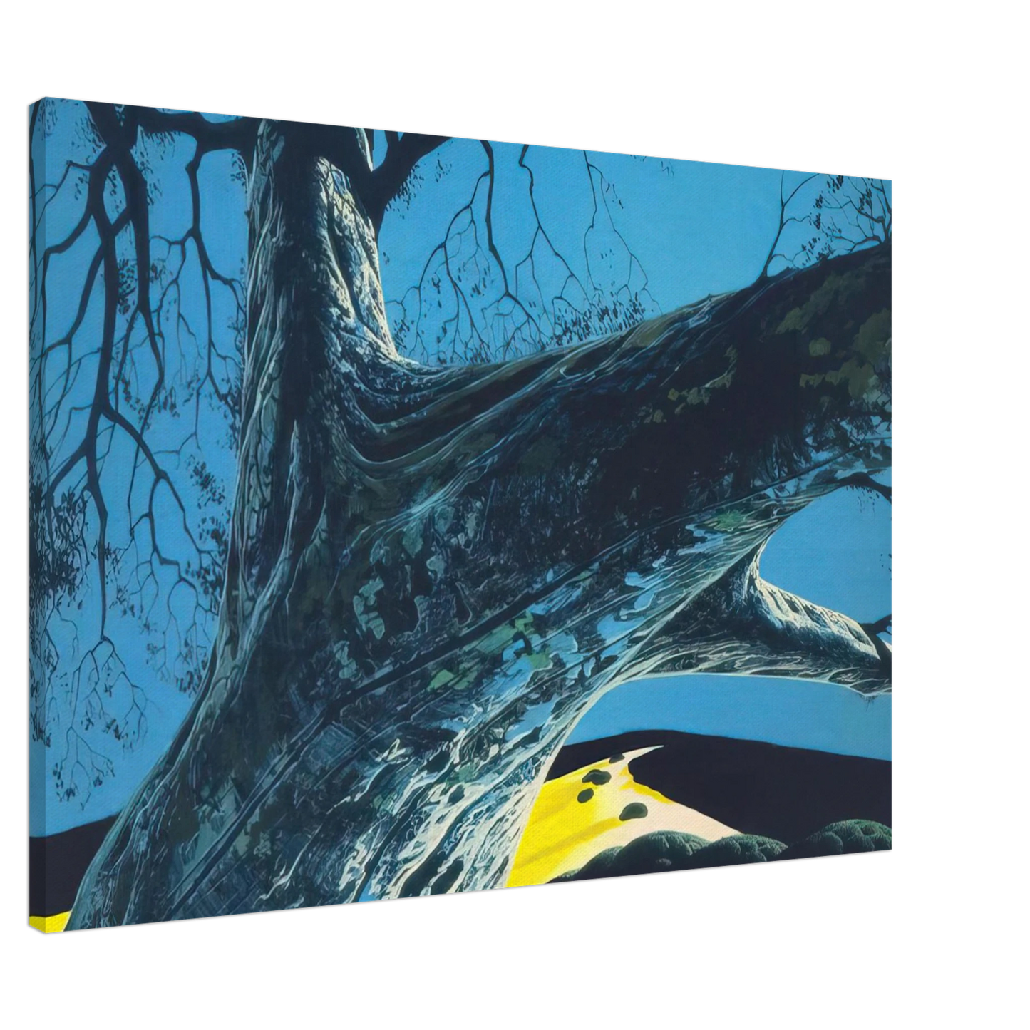 Eyvind Earle - Distant Meadow Canvas - 20x30 cm / 8x12 inches-canvas