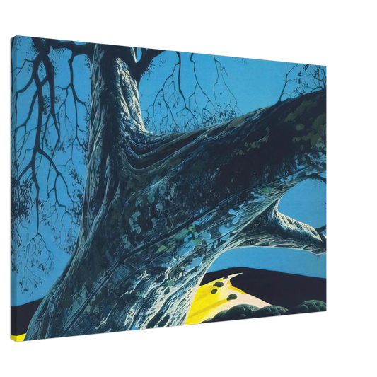 Eyvind Earle - Distant Meadow Canvas - 20x30 cm / 8x12 inches-canvas