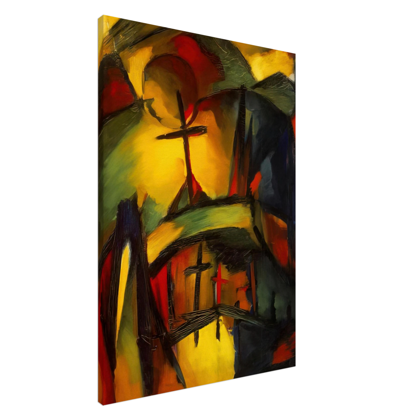 Kurt Schwitters - MOUNTAIN GRAVEYARD 1919 Canvas - 20x30 cm / 8x12 inches-canvas