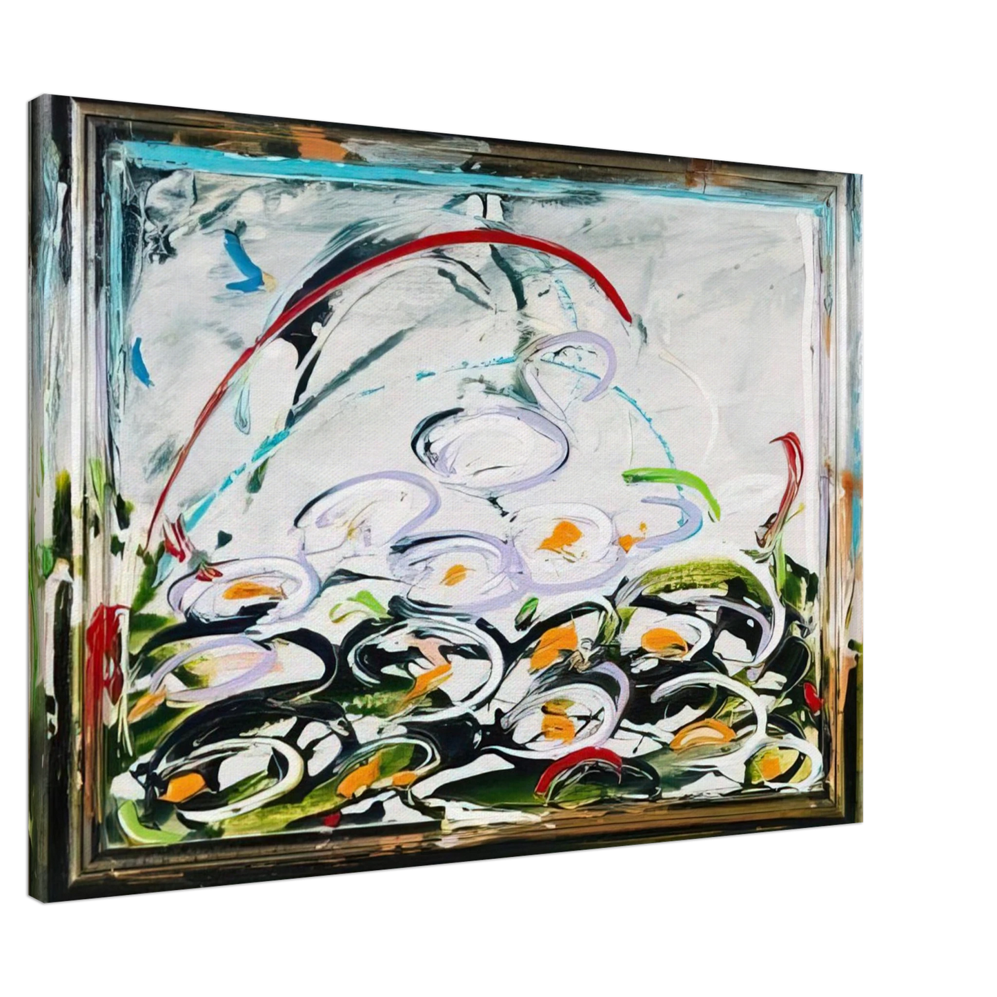 Mario Schifano - Giglio d'aqua - 1984 Canvas - 20x30 cm / 8x12 inches-canvas