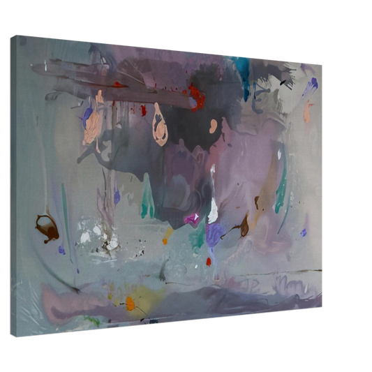 Helen Frankenthaler - Grey Fireworks - 2000 Canvas - 20x30 cm / 8x12 inches-canvas