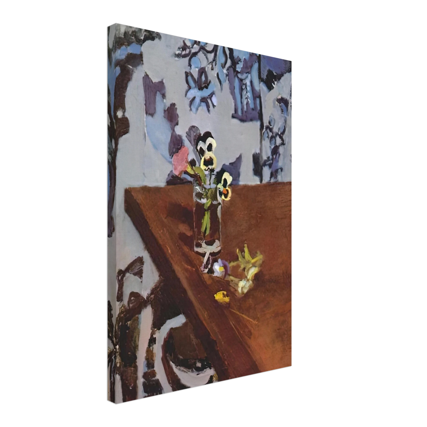 Henri Matisse - PANSIES ON A TABLE 1919 Canvas - 40x60 cm / 16x24 inches-canvas