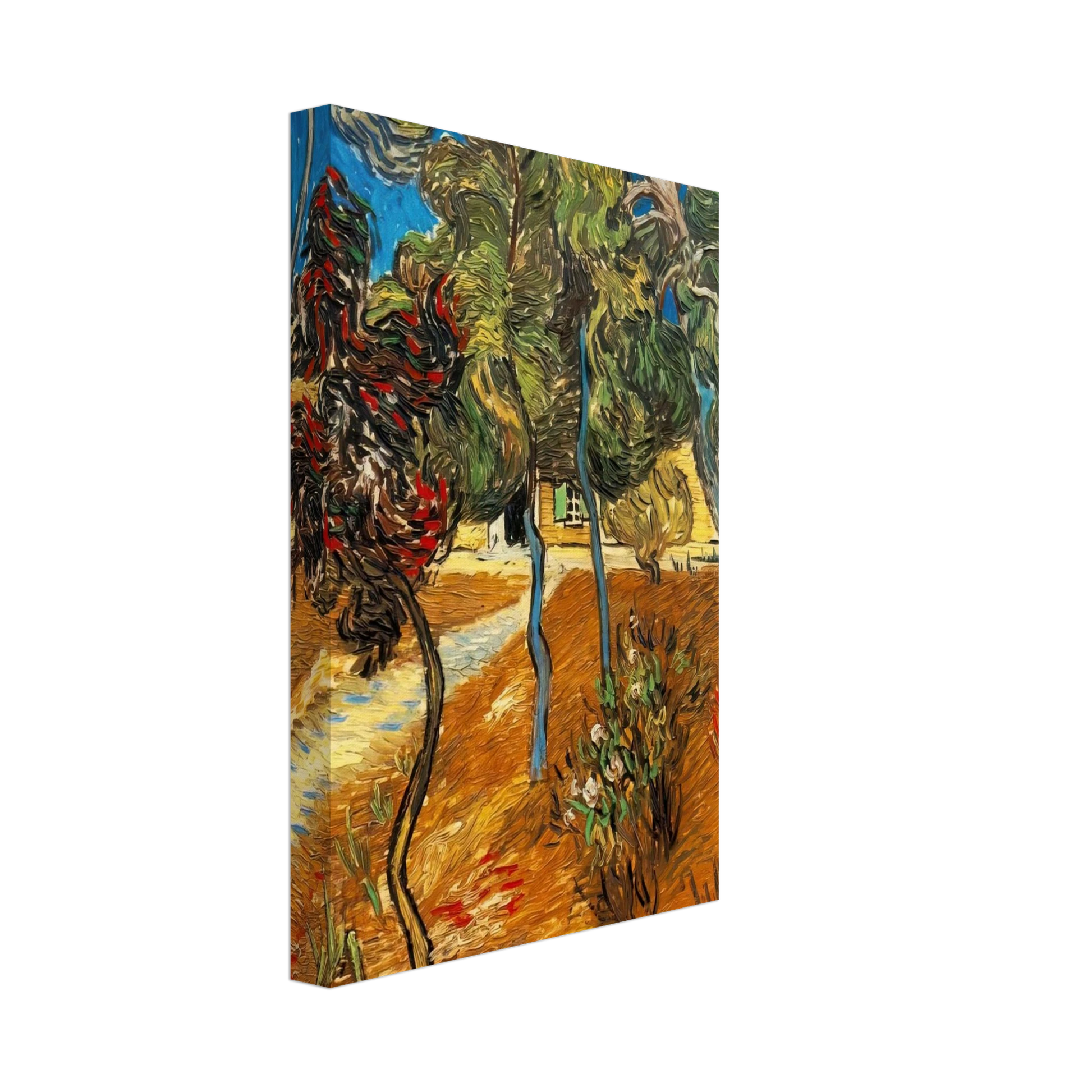 Vincent van Gogh - Trees in the Asylum Garden Canvas - 70x100 cm / 28x40 inches-canvas