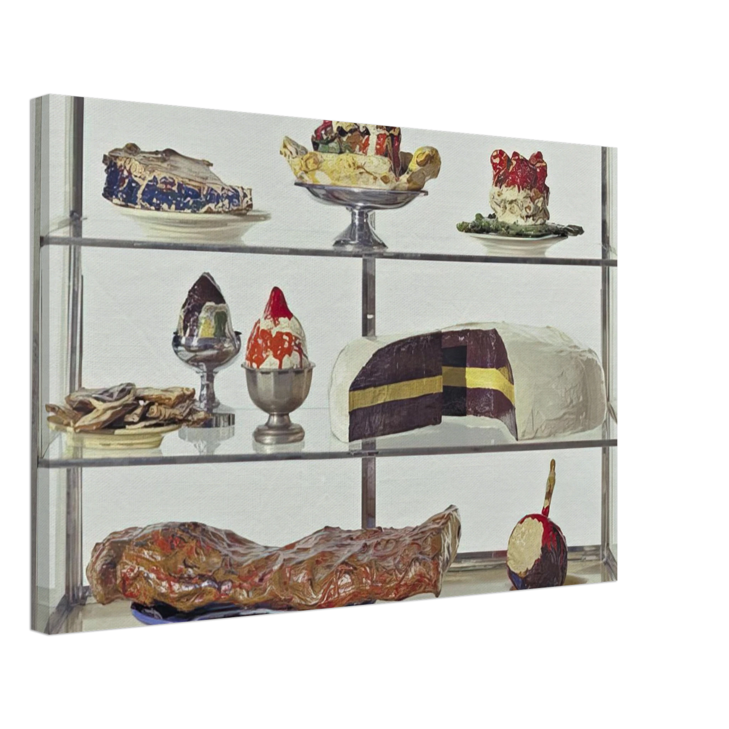 Claes Oldenburg - PASTRY CASE I 1962 Canvas - 40x60 cm / 16x24 inches-canvas