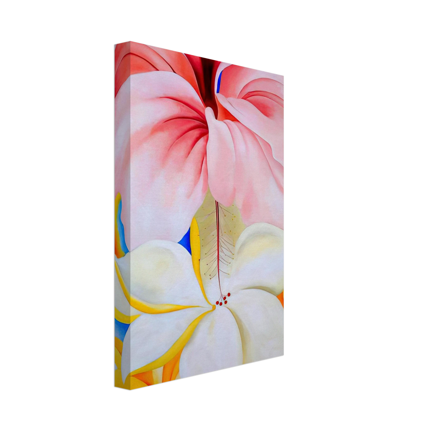 Georgia O'Keeffe - Hibiscus with Plumeria Canvas - 70x100 cm / 28x40 inches-canvas