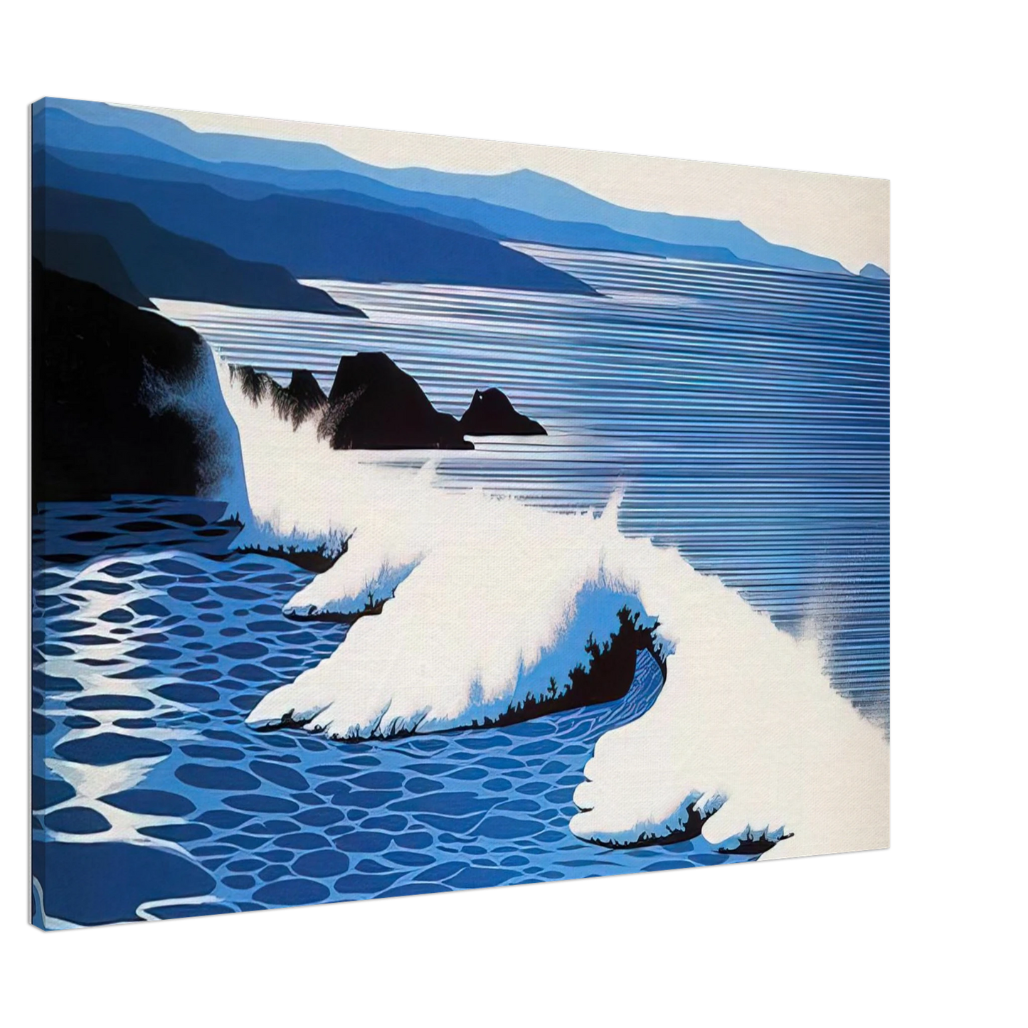 Eyvind Earle - The Wave Canvas - 20x30 cm / 8x12 inches-canvas