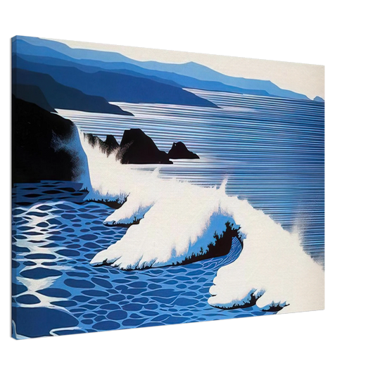 Eyvind Earle - The Wave Canvas - 20x30 cm / 8x12 inches-canvas
