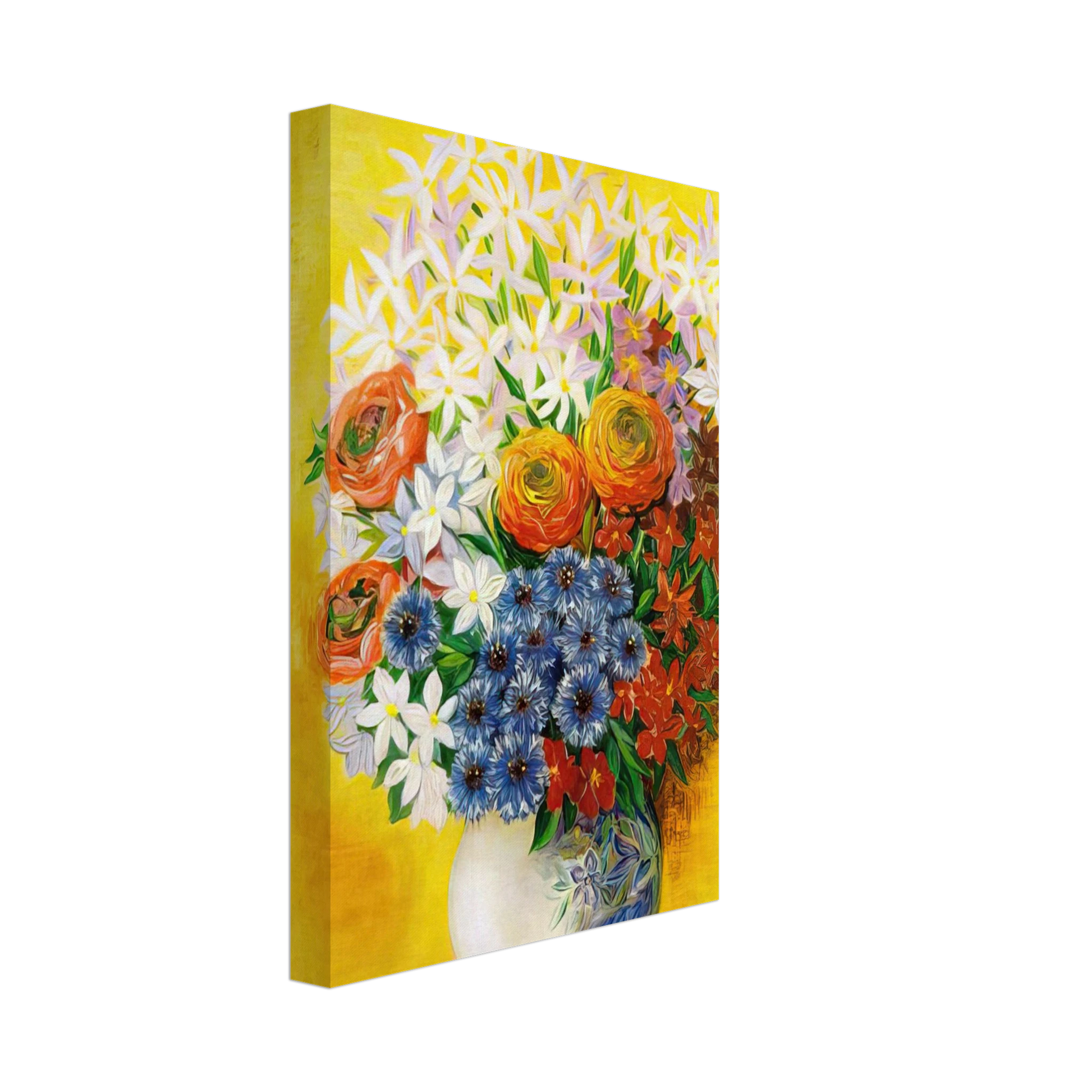 Moise Kisling - BOUQUET OF VARIOUS FLOWERS Canvas - 40x60 cm / 16x24 inches-canvas