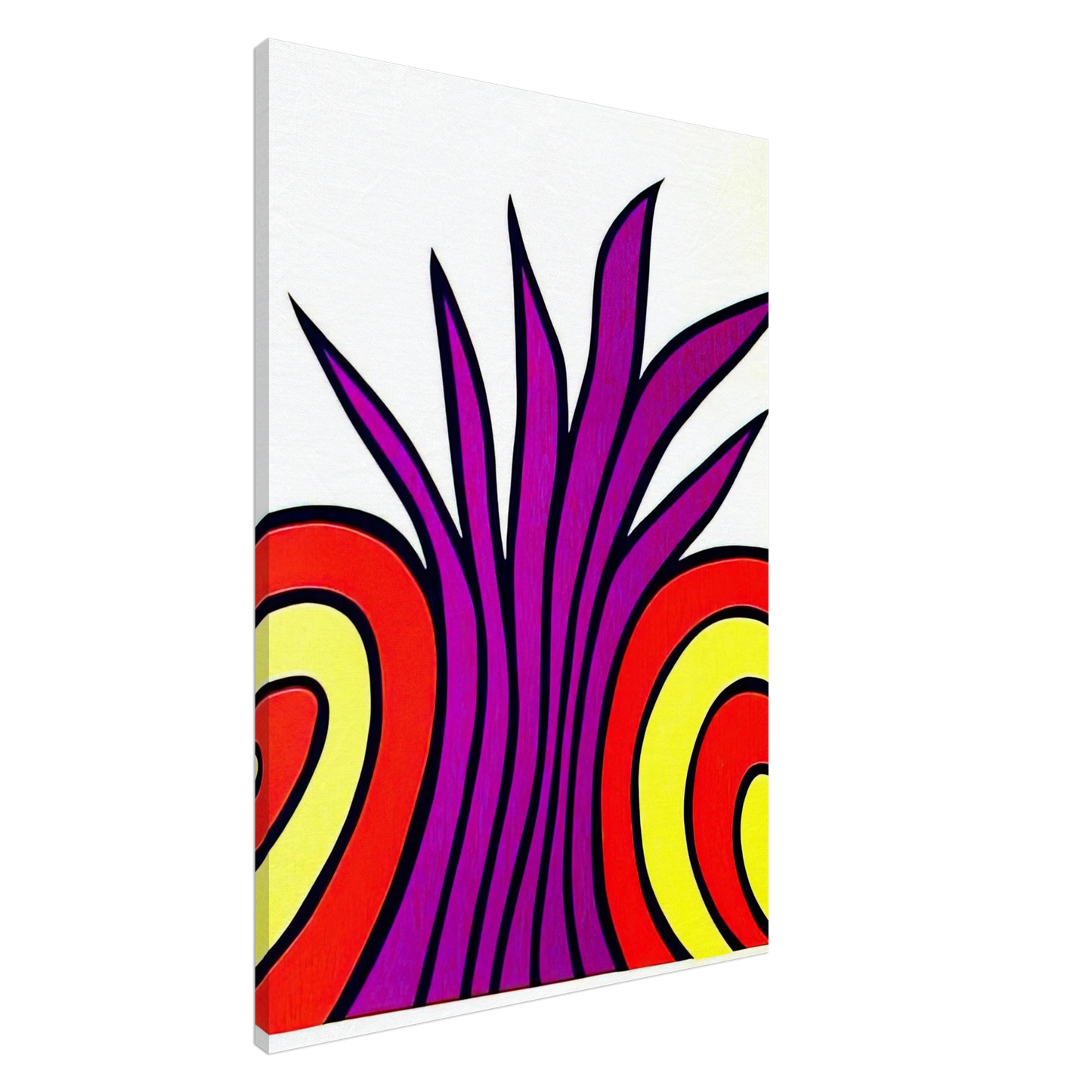 Nicholas Krushenick - James Bond Meets Pussy Galore - 1965 Canvas - 20x30 cm / 8x12 inches-canvas