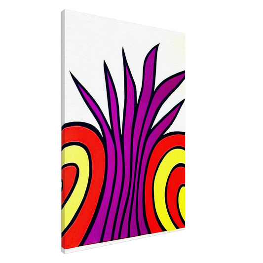 Nicholas Krushenick - James Bond Meets Pussy Galore - 1965 Canvas - 20x30 cm / 8x12 inches-canvas