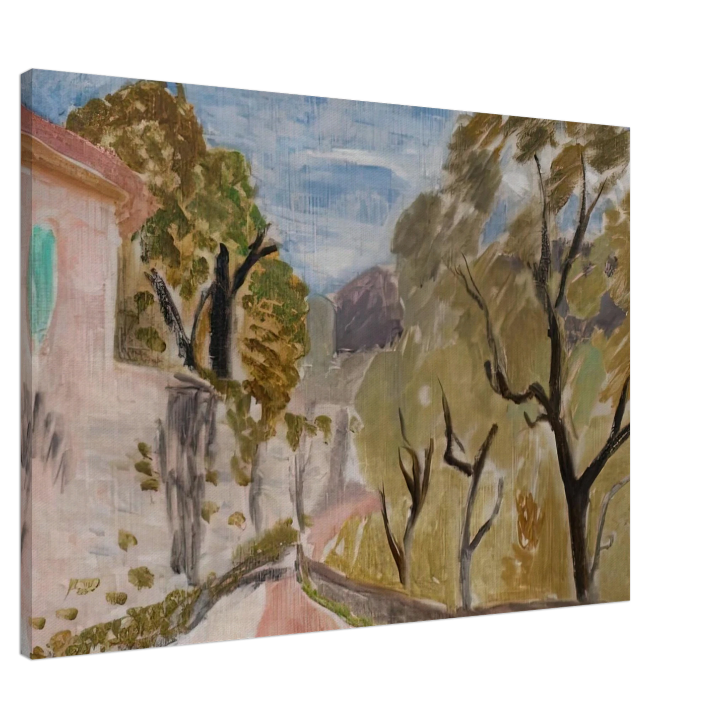 Henri Matisse - PAYSAGE OU RUE DANS LE MIDI 1918 Canvas - 20x30 cm / 8x12 inches-canvas