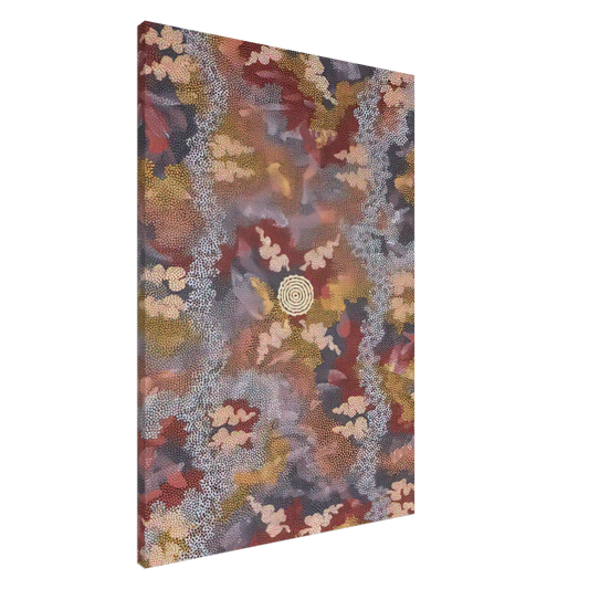 Clifford Possum Tjapaltjarri - Corkwood Dreaming - 1994 Canvas - 20x30 cm / 8x12 inches-canvas