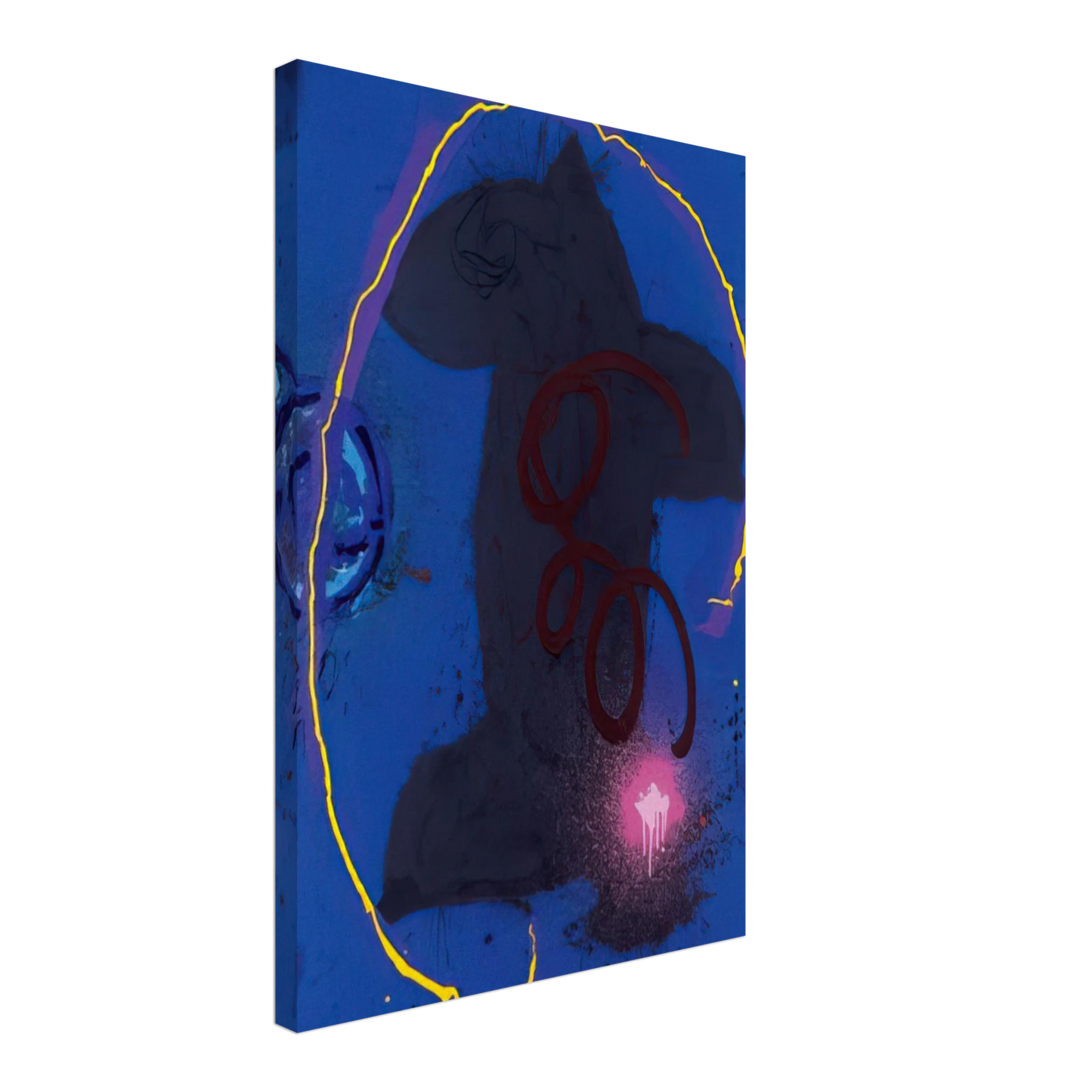 John Hoyland - Black Something 8.2.90 - 1990 Canvas - 70x100 cm / 28x40 inches-canvas