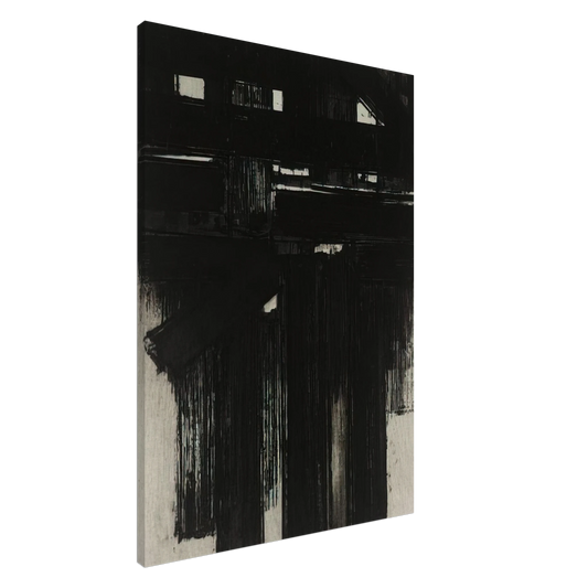 Pierre Soulages - Untitled Intaglio - 1956 Canvas - 20x30 cm / 8x12 inches-canvas