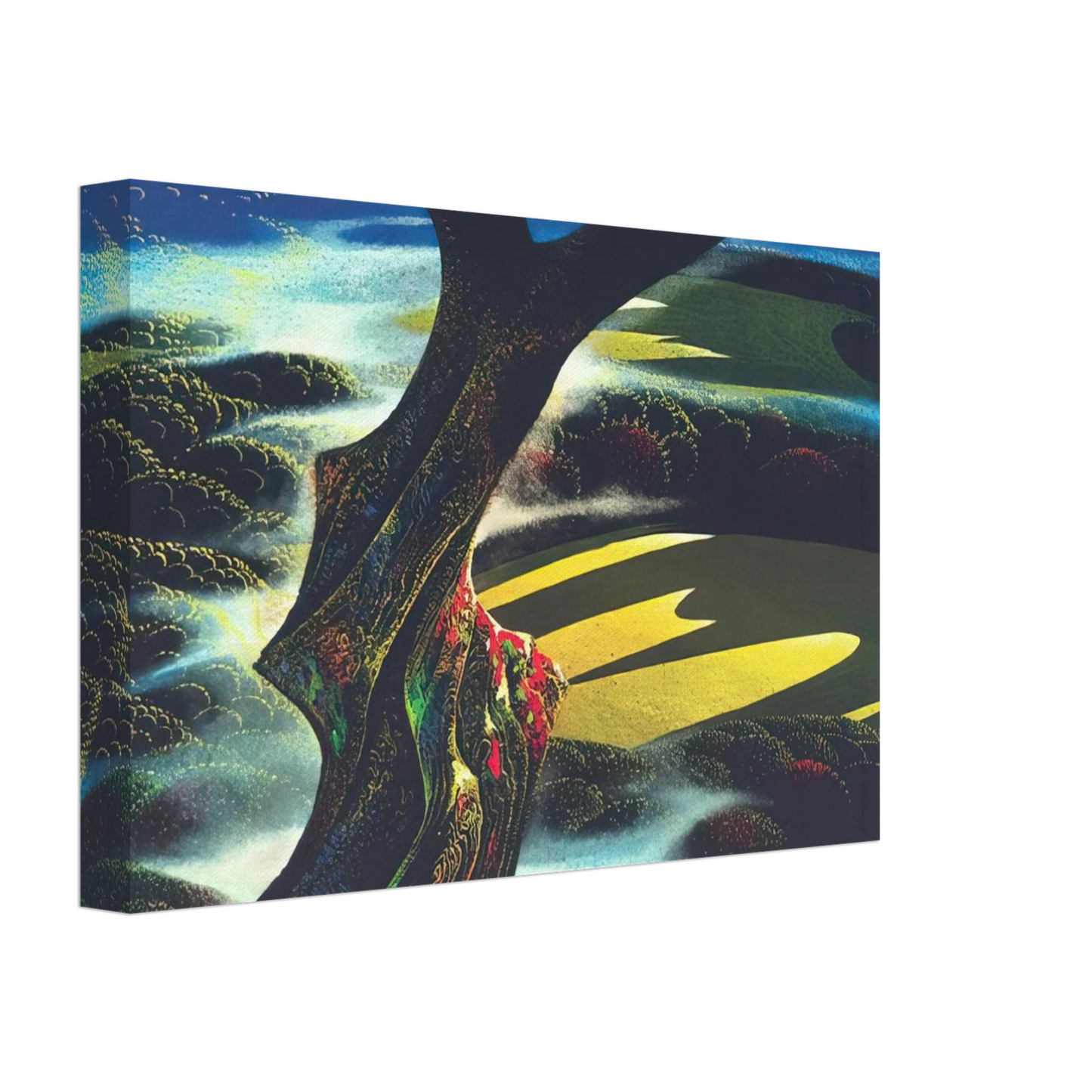 Eyvind Earle - Autumn Shadows Canvas - 40x60 cm / 16x24 inches-canvas