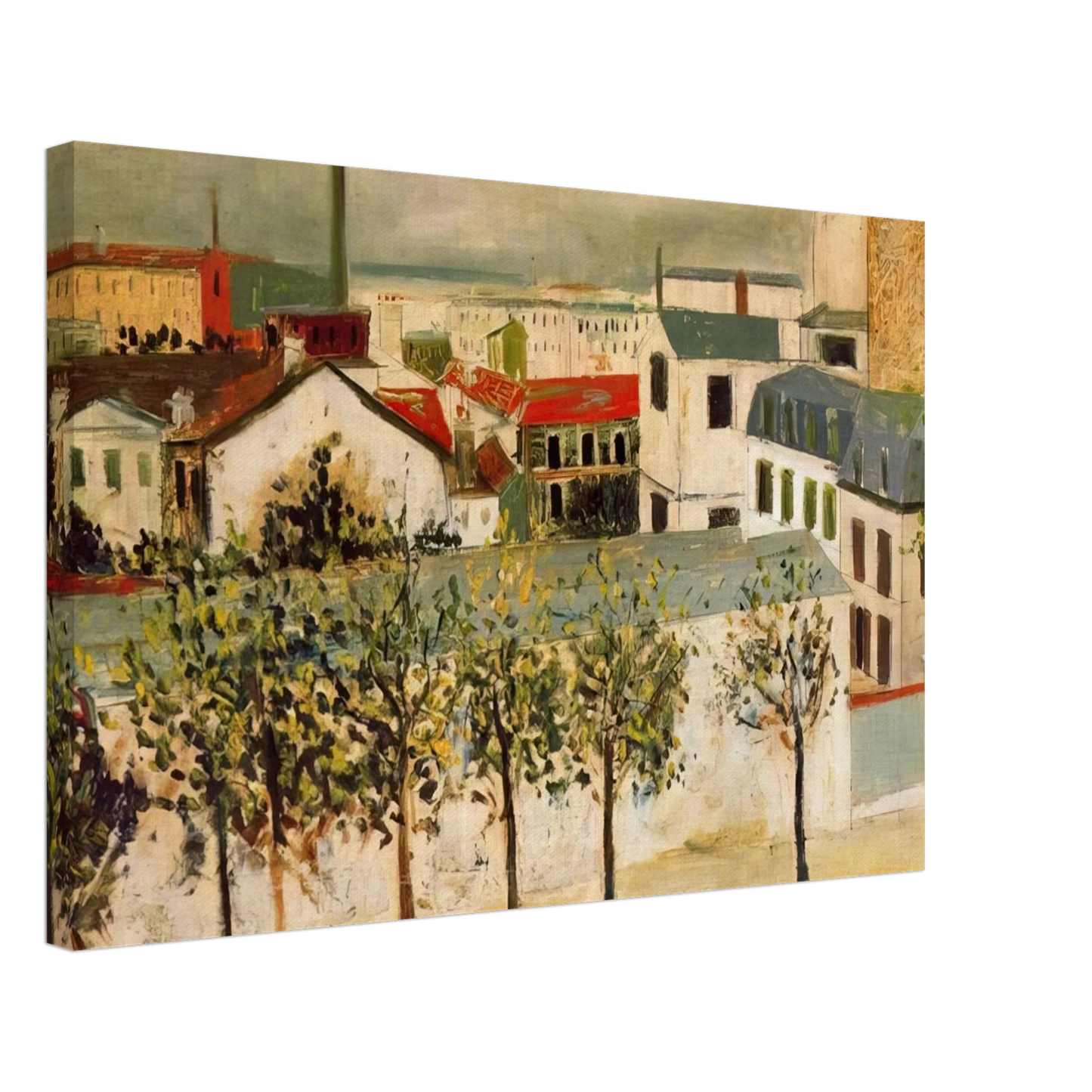 Maurice Utrillo - PARIS SUBURBS Canvas - 40x60 cm / 16x24 inches-canvas