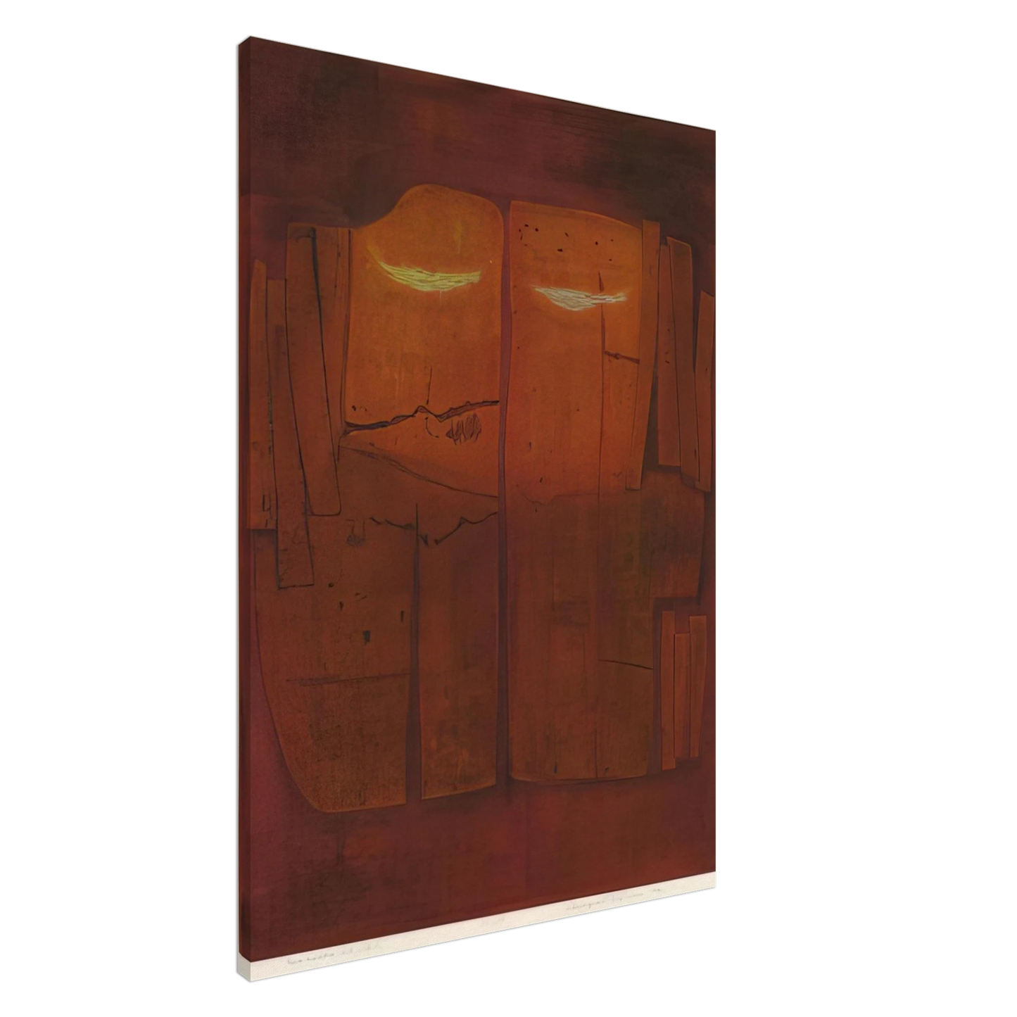 Hiroyuki Tajima - Two Exiles - 1972 Canvas - 20x30 cm / 8x12 inches-canvas